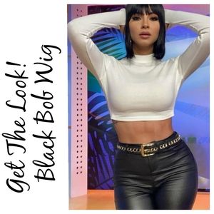 NWT- 12" Short Black Bob